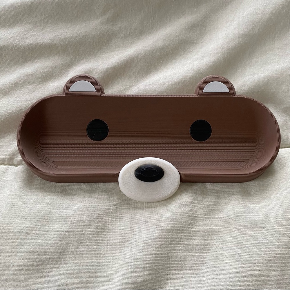 NWOT Brown Bear 3D Printed Glasses Tray